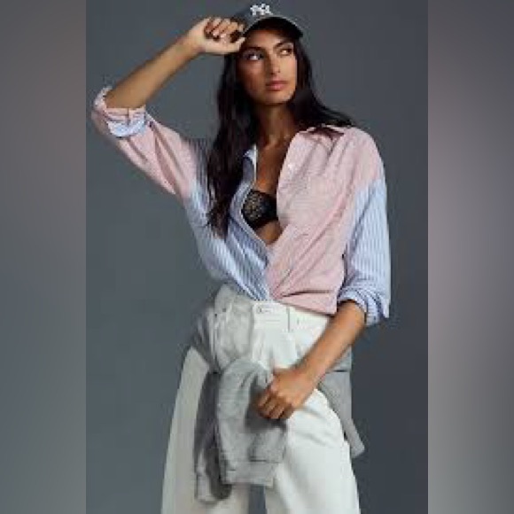 Maeve The Bennet Mixed Stripe Buttondown - Picture 2 of 5